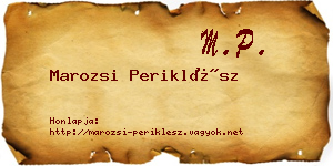 Marozsi Periklész névjegykártya