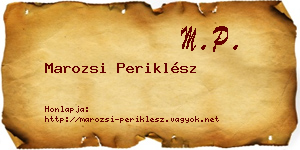 Marozsi Periklész névjegykártya